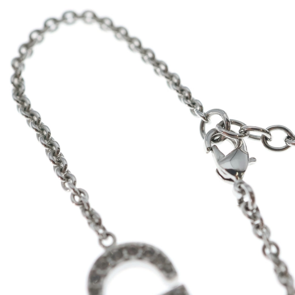 Christian Dior(クリスチャンディオール) PETIT CD プチ ロゴ ラインストーン チェーン ブレスレット シルバー B1940WOMCY D001 レディース