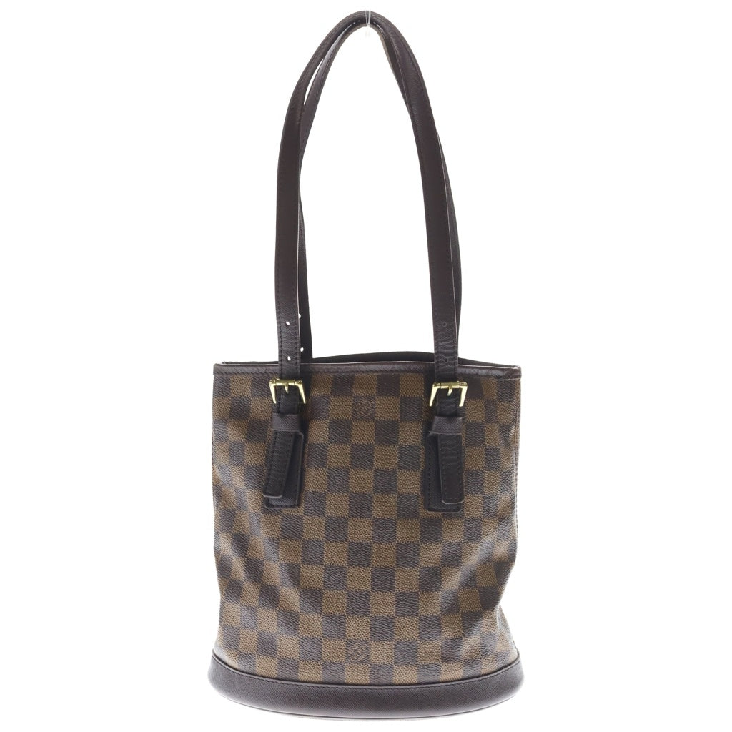 LOUIS VUITTON(ルイヴィトン) ダミエ エベヌ マレ ハンドバッグ ミニトートバッグ ブラウン レザー×PVC N42240 ゴールド金具 レディース