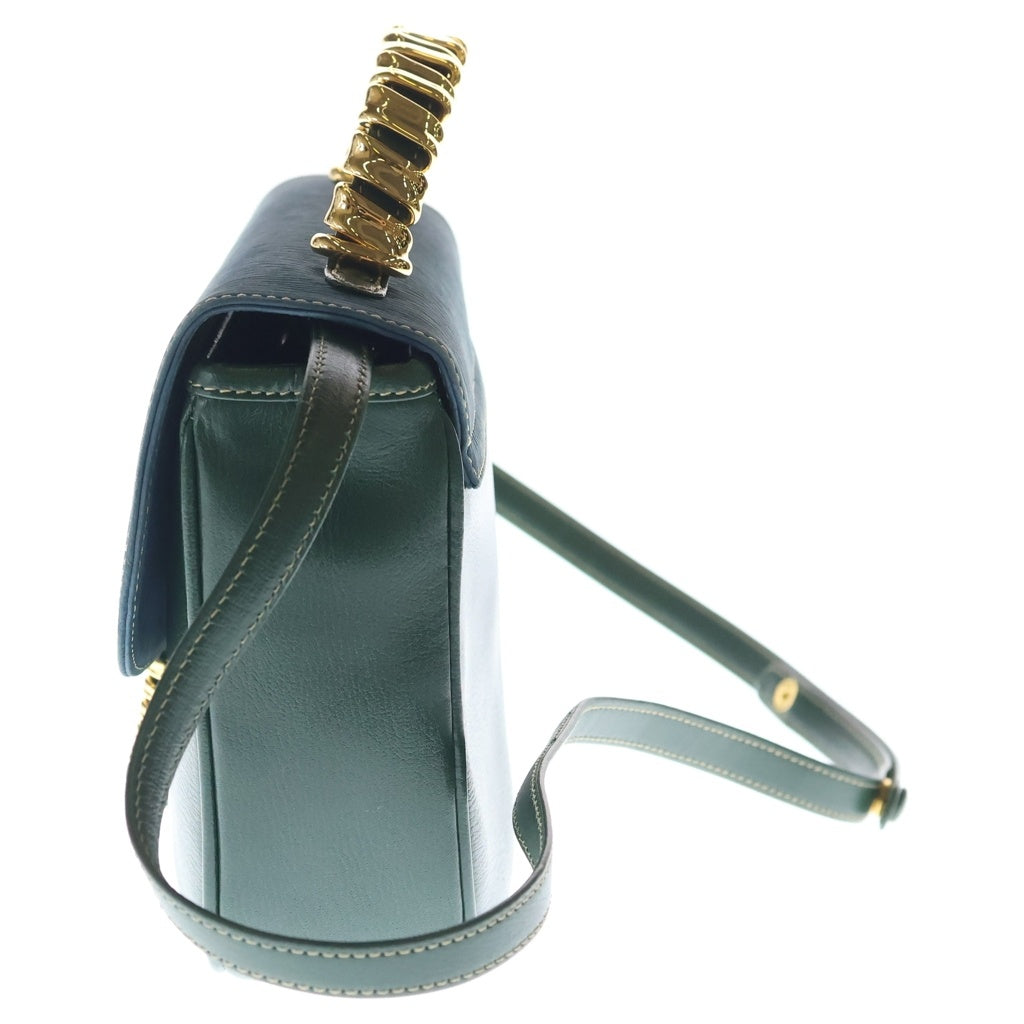 LOEWE(ロエベ) ベラスケス 2WAYバッグ ハンドバッグ ショルダーバッグ ブルー×グリーン レザー ゴールド金具 レディース