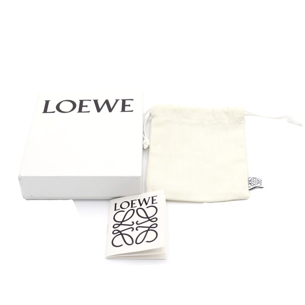 LOEWE(ロエベ) アナグラム 6連キーケース ペブルグレイン キーリング キーホルダー ライトパープル レザー シルバー金具