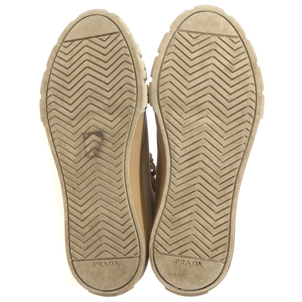 PRADA(プラダ) ハイカット ハイカットスニーカー ベージュ #38 レディース