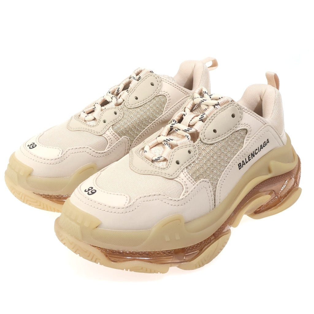 BALENCIAGA(バレンシアガ) トリプルエス クリアソール ローカットスニーカー ベージュ #26 544351 レディース