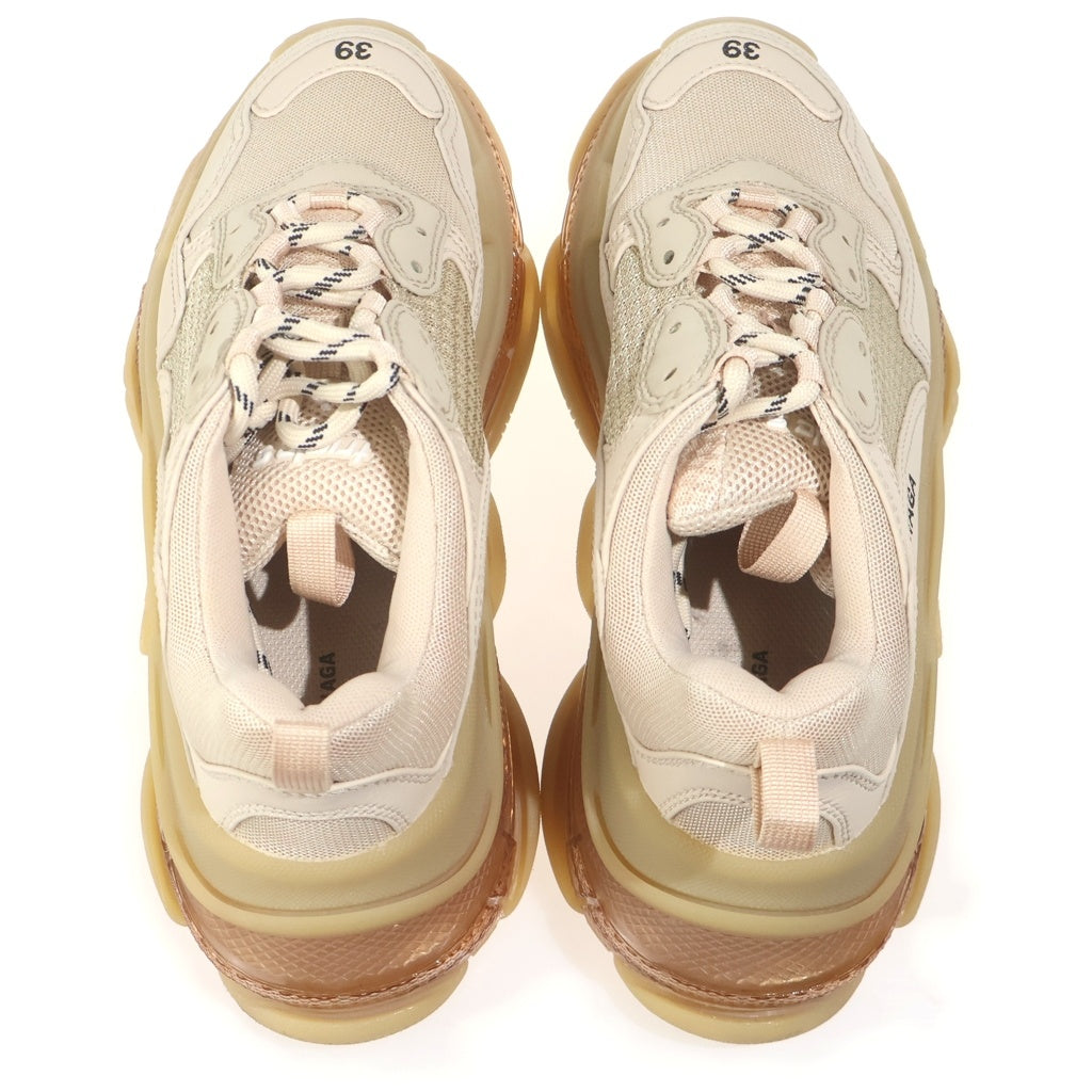 BALENCIAGA(バレンシアガ) トリプルエス クリアソール ローカットスニーカー ベージュ #26 544351 レディース