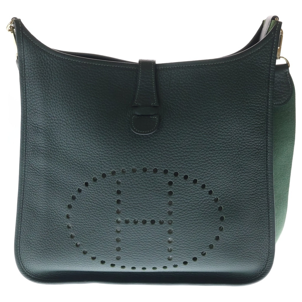 HERMES(エルメス) エヴリン1GM ショルダーバッグ グリーン トリヨン ゴールド金具 □I刻印 レディース