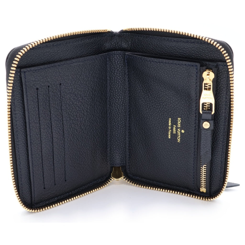 LOUIS VUITTON(ルイヴィトン) モノグラム アンプラント ポルトフォイユ スクレット コンパクト レザー ラウンドファスナー 二つ折り財布 コンパクトウォレット M93430 ブラック レディース