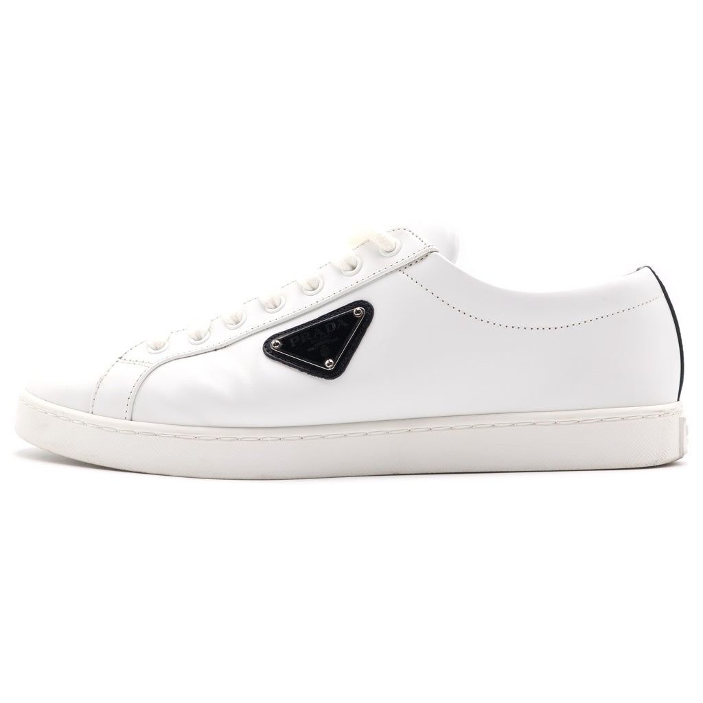 PRADA(プラダ) LANE レーン トライアングルロゴ ブラッシュドレザー ローカットスニーカー シューズ ホワイト 2EE376 3F0E