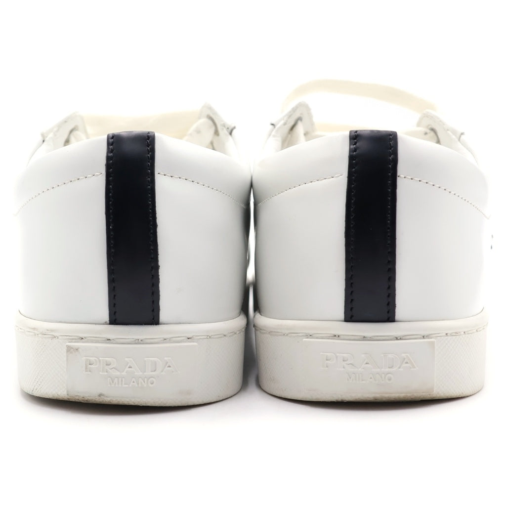 PRADA(プラダ) LANE レーン トライアングルロゴ ブラッシュドレザー ローカットスニーカー シューズ ホワイト 2EE376 3F0E