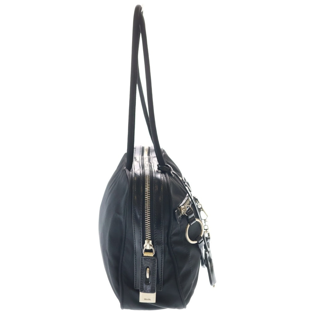 PRADA(プラダ) トライアングルロゴ テスート ナイロン トートバッグ ハンドバッグ ブラック BR1553 レディース