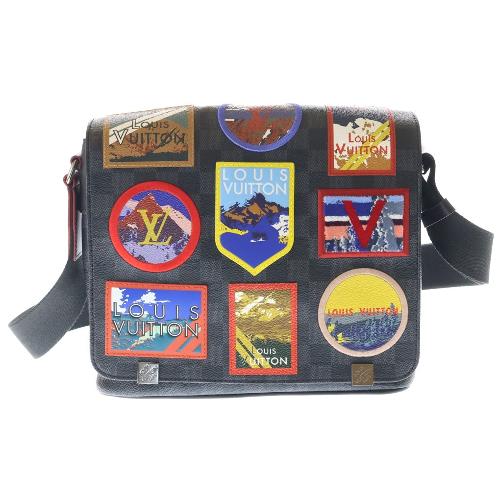 LOUIS VUITTON(ルイヴィトン) ダミエグラフィット ディストリクトPM カプセルコレクション ショルダーバッグ ブラック PVC N40040 シルバー金具 レディース