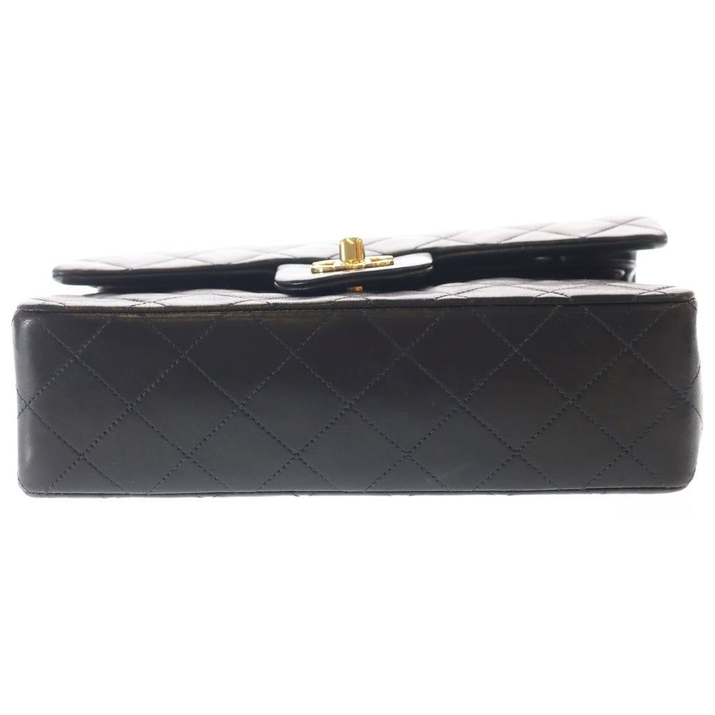 CHANEL(シャネル) マトラッセ23 Wチェーン ショルダーバック Wフラップ ゴールド金具 ラムスキン ブラック レディース