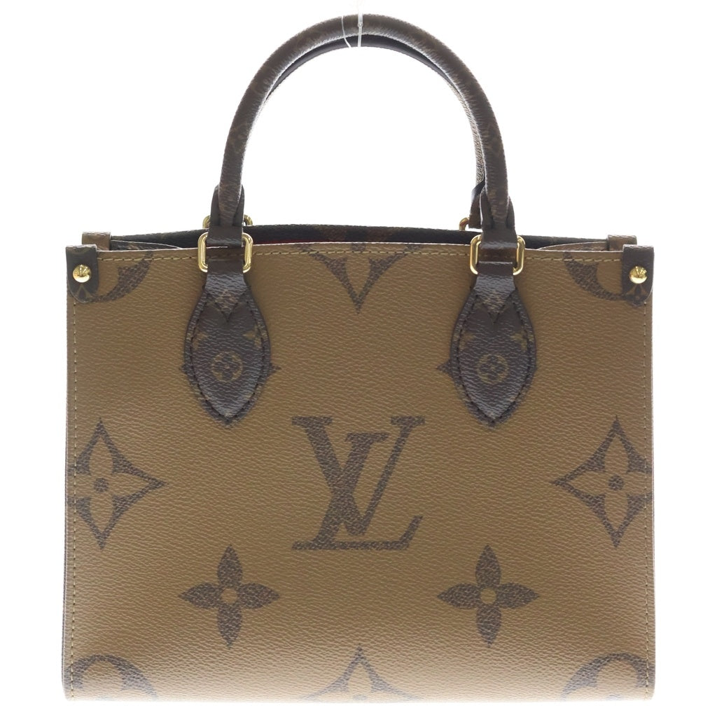 LOUIS VUITTON(ルイヴィトン) オンザゴーPM 2wayバック モノグラム リバース PVC レザー ブラウン M46373 レディース