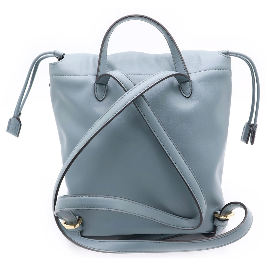 FENDI(フェンディ) FFロゴ バックパック リュックサック レザー ブルー 8BZ057 レディース
