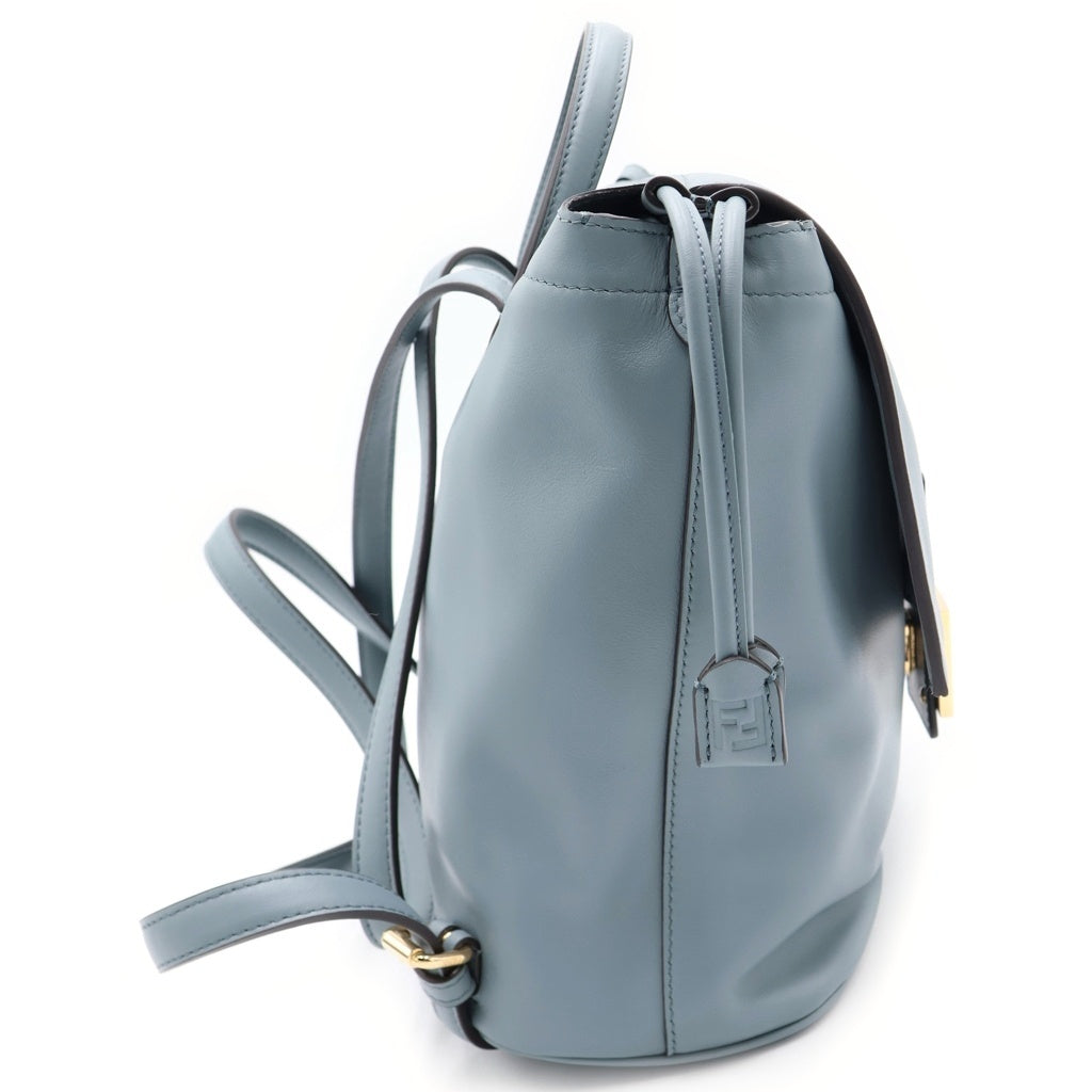 FENDI(フェンディ) FFロゴ バックパック リュックサック レザー ブルー 8BZ057 レディース