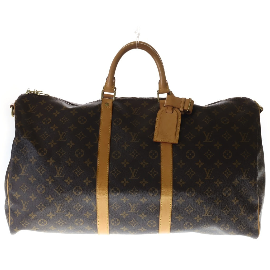 LOUIS VUITTON(ルイヴィトン) モノグラム キーポルバンドリエール55 PVC レザー 2WAY ハンドバッグ ショルダーバッグ ボストンバッグ ブラウン M41414 レディース