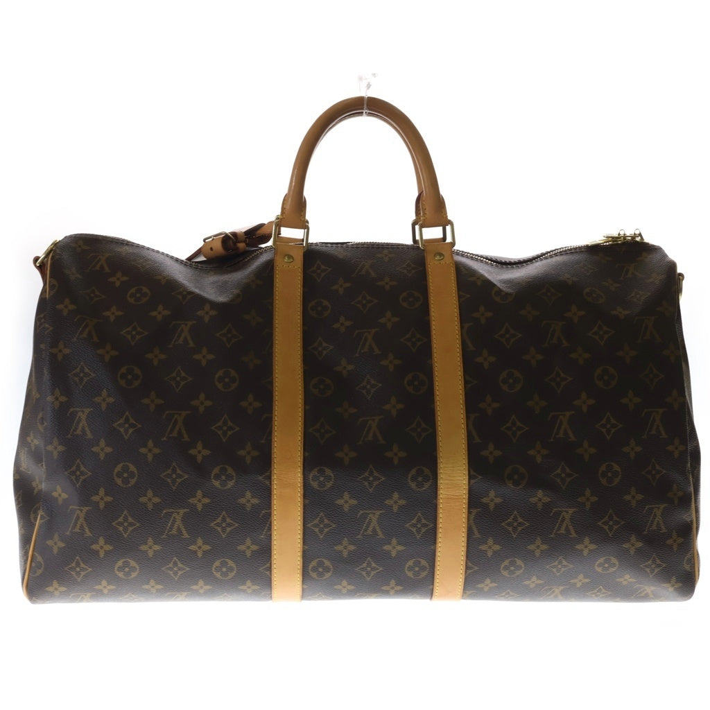 LOUIS VUITTON(ルイヴィトン) モノグラム キーポルバンドリエール55 PVC レザー 2WAY ハンドバッグ ショルダーバッグ ボストンバッグ ブラウン M41414 レディース