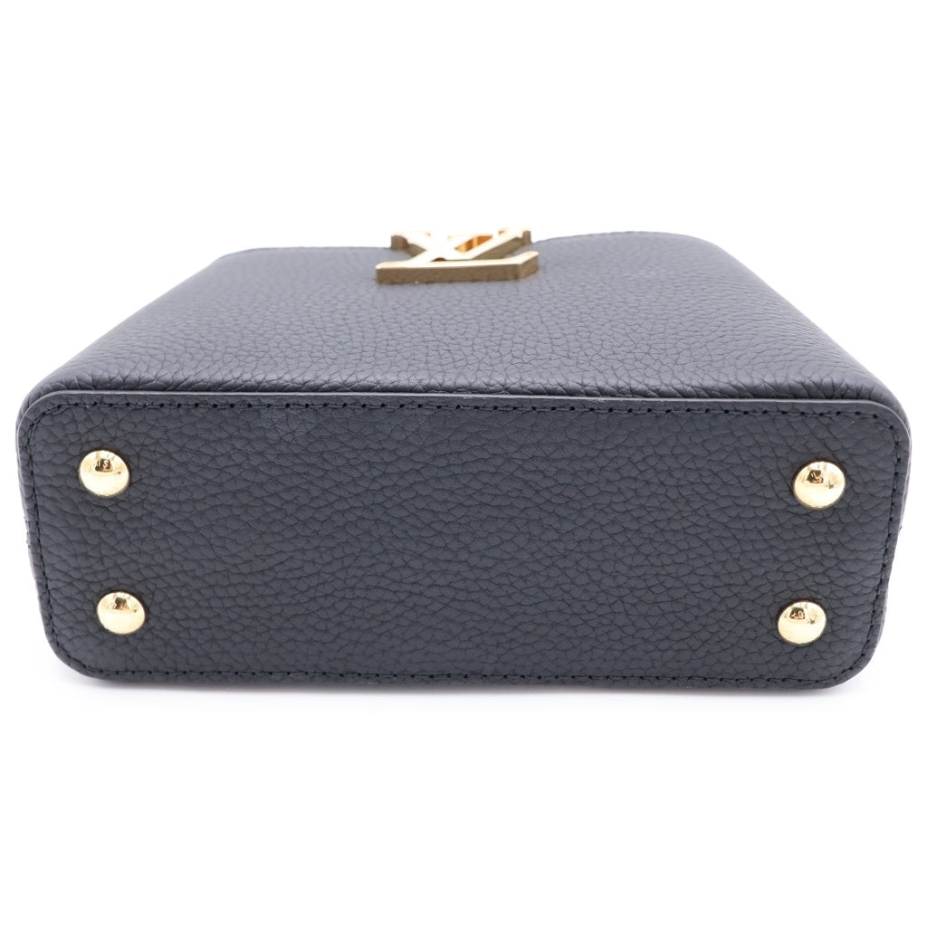 LOUIS VUITTON(ルイヴィトン) カプシーヌミニ ハンドバック 2wayショルダー シェル ゴールド金具 レザー ブラック M25903 レディース