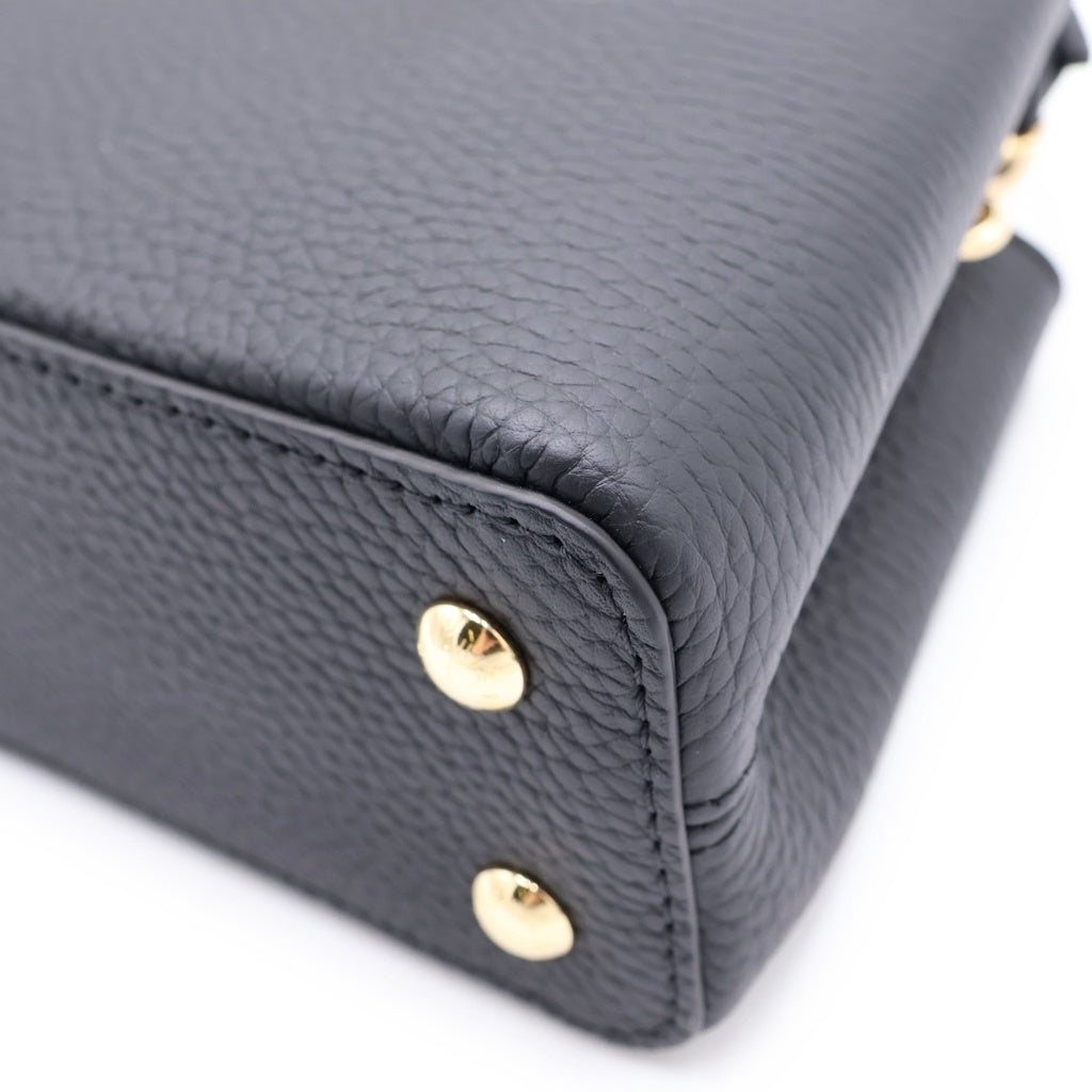 LOUIS VUITTON(ルイヴィトン) カプシーヌミニ ハンドバック 2wayショルダー シェル ゴールド金具 レザー ブラック M25903 レディース