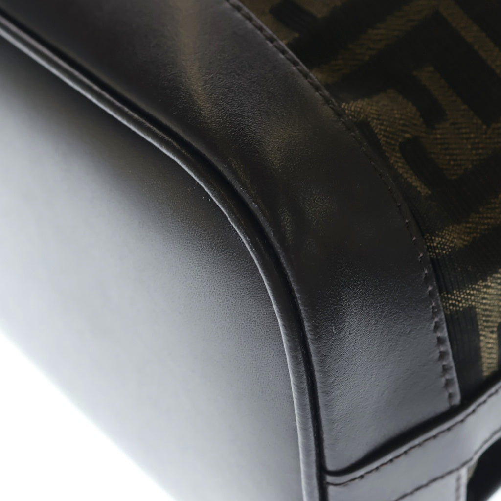 FENDI(フェンディ) ズッカ柄 FFジャガード FFロゴ バックパック リュックサック シルバー金具 ブラウン 8BZ057 レディース