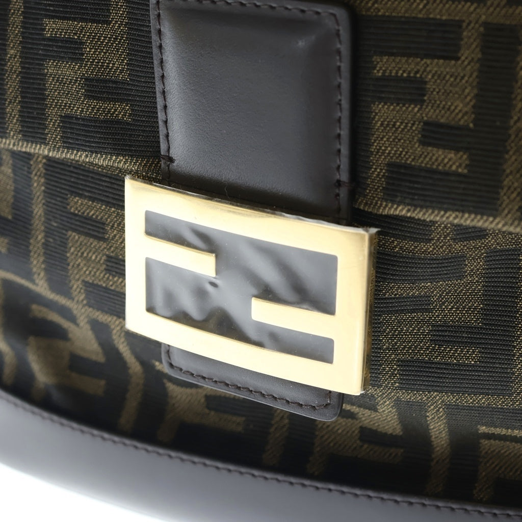 FENDI(フェンディ) ズッカ柄 FFジャガード FFロゴ バックパック リュックサック シルバー金具 ブラウン 8BZ057 レディース