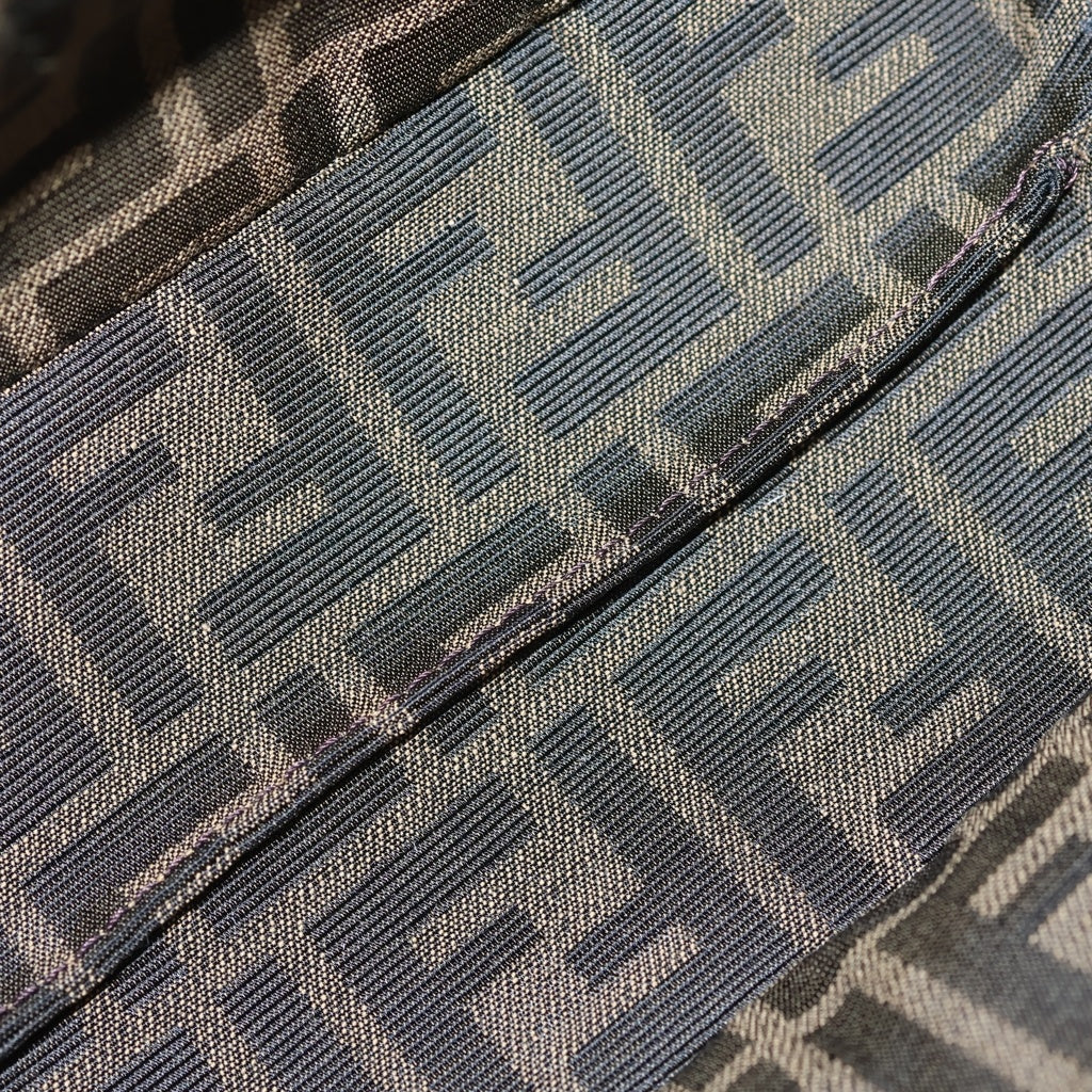 FENDI(フェンディ) ズッカ柄 FFジャガード FFロゴ バックパック リュックサック シルバー金具 ブラウン 8BZ057 レディース