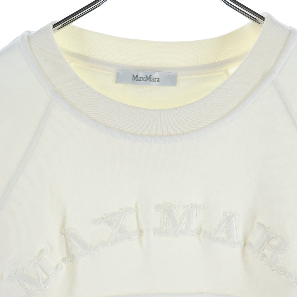 Max Mara(マックスマーラ) ドッグプリント ラインストーン パーカー フーディー ホワイト #160/40 レディース