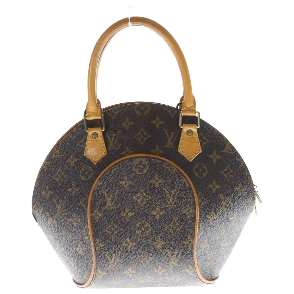 LOUIS VUITTON(ルイヴィトン) モノグラム エリプスPM ハンドバッグ ブラウン レザー×PVC M51127 ゴールド金具 レディース