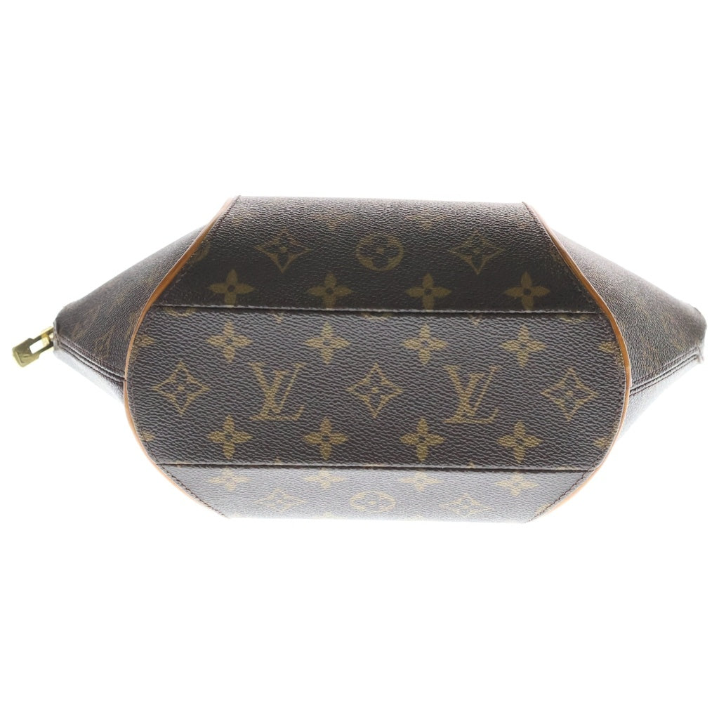 LOUIS VUITTON(ルイヴィトン) モノグラム エリプスPM ハンドバッグ ブラウン レザー×PVC M51127 ゴールド金具 レディース
