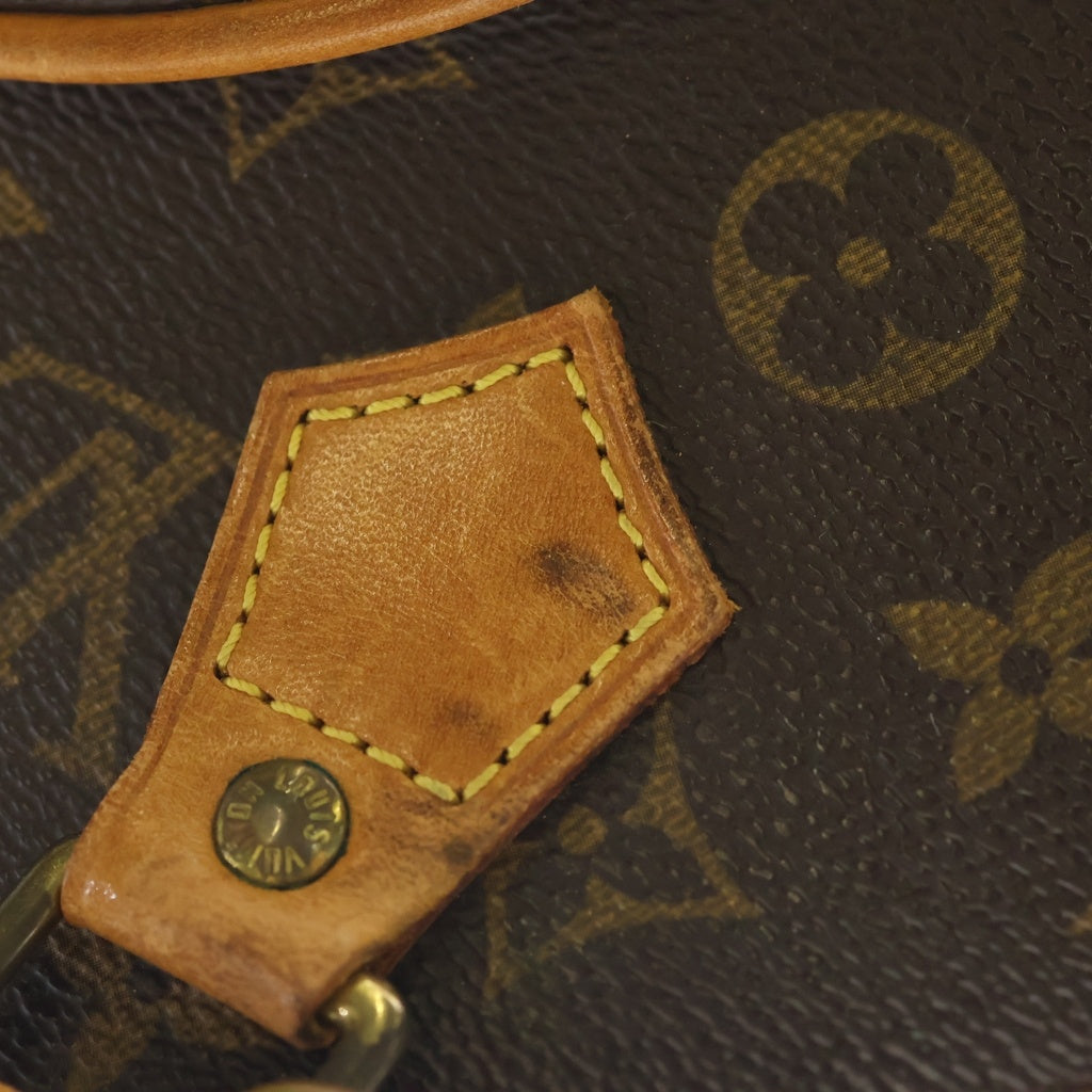 LOUIS VUITTON(ルイヴィトン) モノグラム エリプスPM ハンドバッグ ブラウン レザー×PVC M51127 ゴールド金具 レディース
