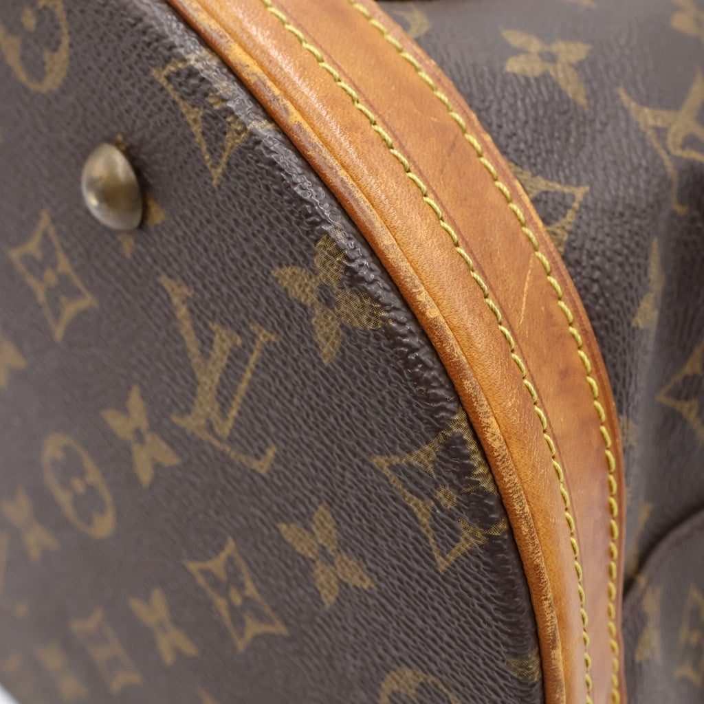 LOUIS VUITTON(ルイヴィトン) モノグラム バゲットPM ハンドバッグ トートバッグ ブラウン レザー×PVC M42238 ゴールド金具 レディース