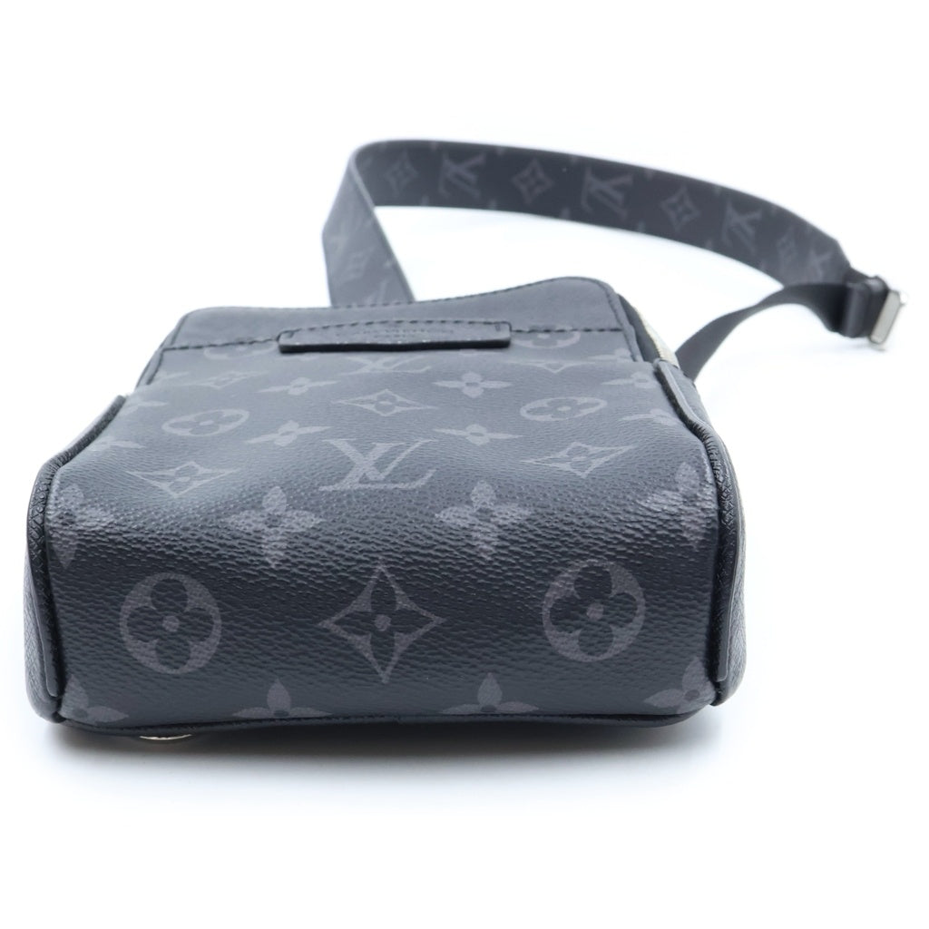 LOUIS VUITTON(ルイヴィトン) モノグラムエクリプス タイガ アウトドア スリングバッグ ボディバッグ ウエストバッグ ショルダーバッグ ブラック PVCレザー M30741 シルバー金具 レディース