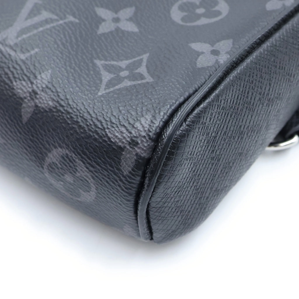 LOUIS VUITTON(ルイヴィトン) モノグラムエクリプス タイガ アウトドア スリングバッグ ボディバッグ ウエストバッグ ショルダーバッグ ブラック PVCレザー M30741 シルバー金具 レディース
