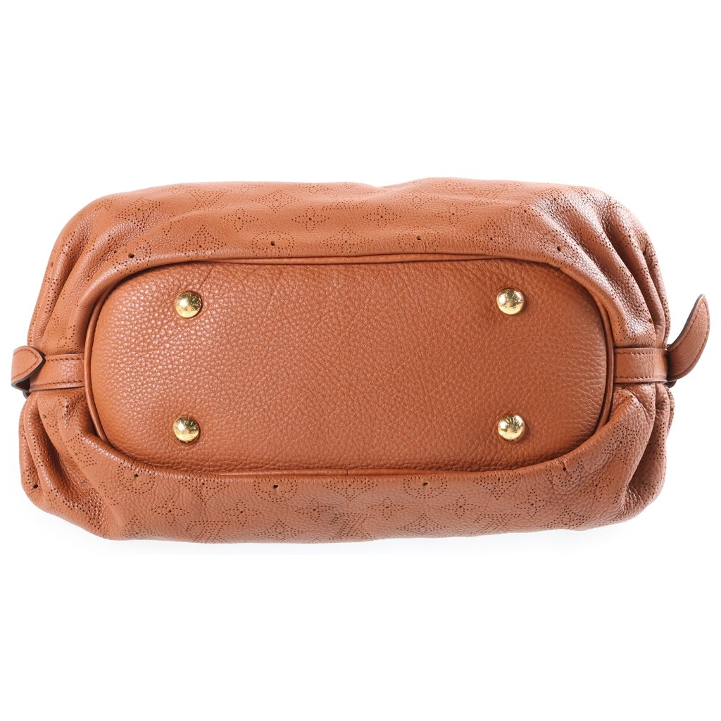 LOUIS VUITTON(ルイヴィトン) モノグラム マヒナXS パンチング レザー ワンショルダーバッグ ゴールド金具 ブラウン M97049 レディース