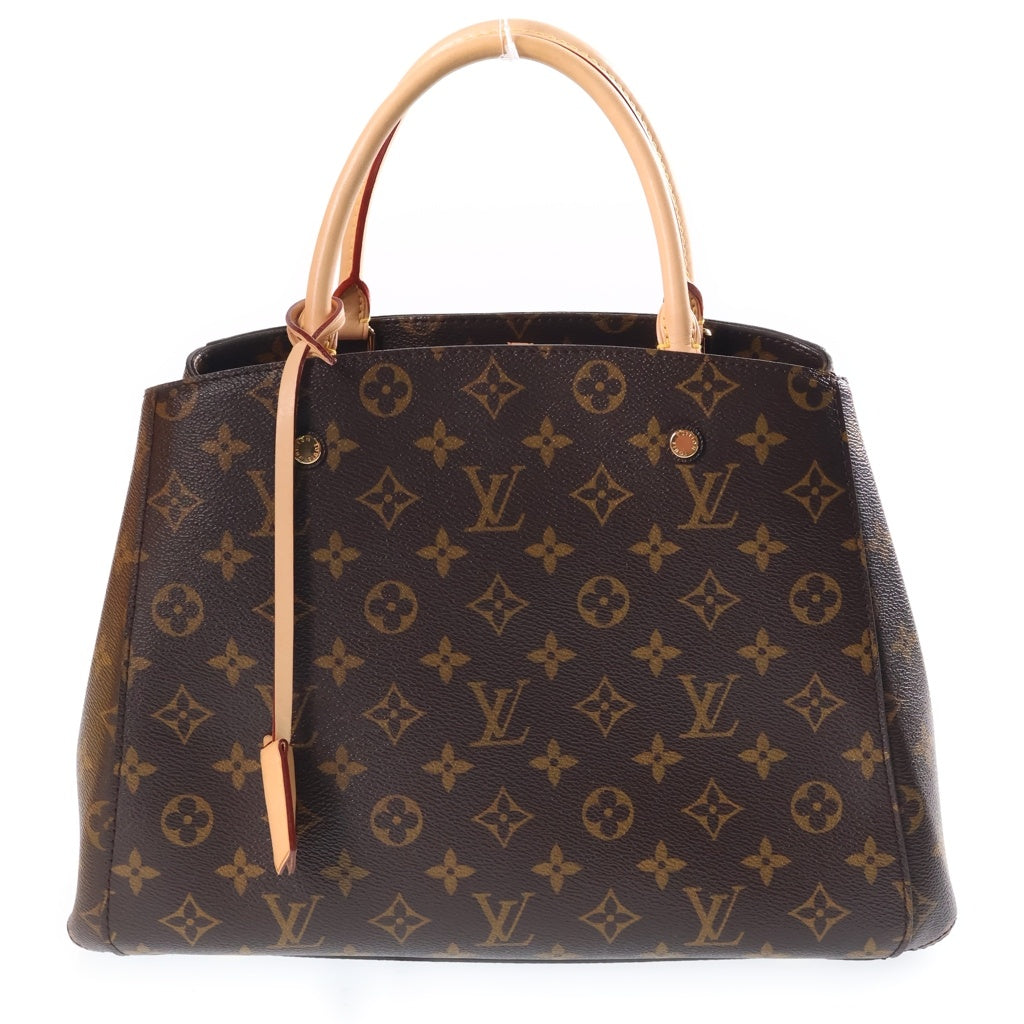 LOUIS VUITTON(ルイヴィトン) モノグラム モンテーニュMM ハンドバッグ ショルダーバッグ ブラウン PVC×レザー M41056 レディース