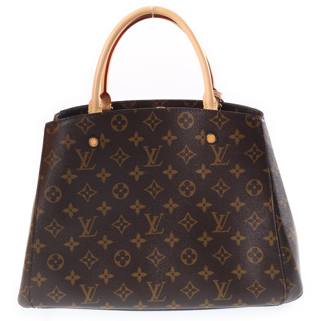 LOUIS VUITTON(ルイヴィトン) モノグラム モンテーニュMM ハンドバッグ ショルダーバッグ ブラウン PVC×レザー M41056 レディース