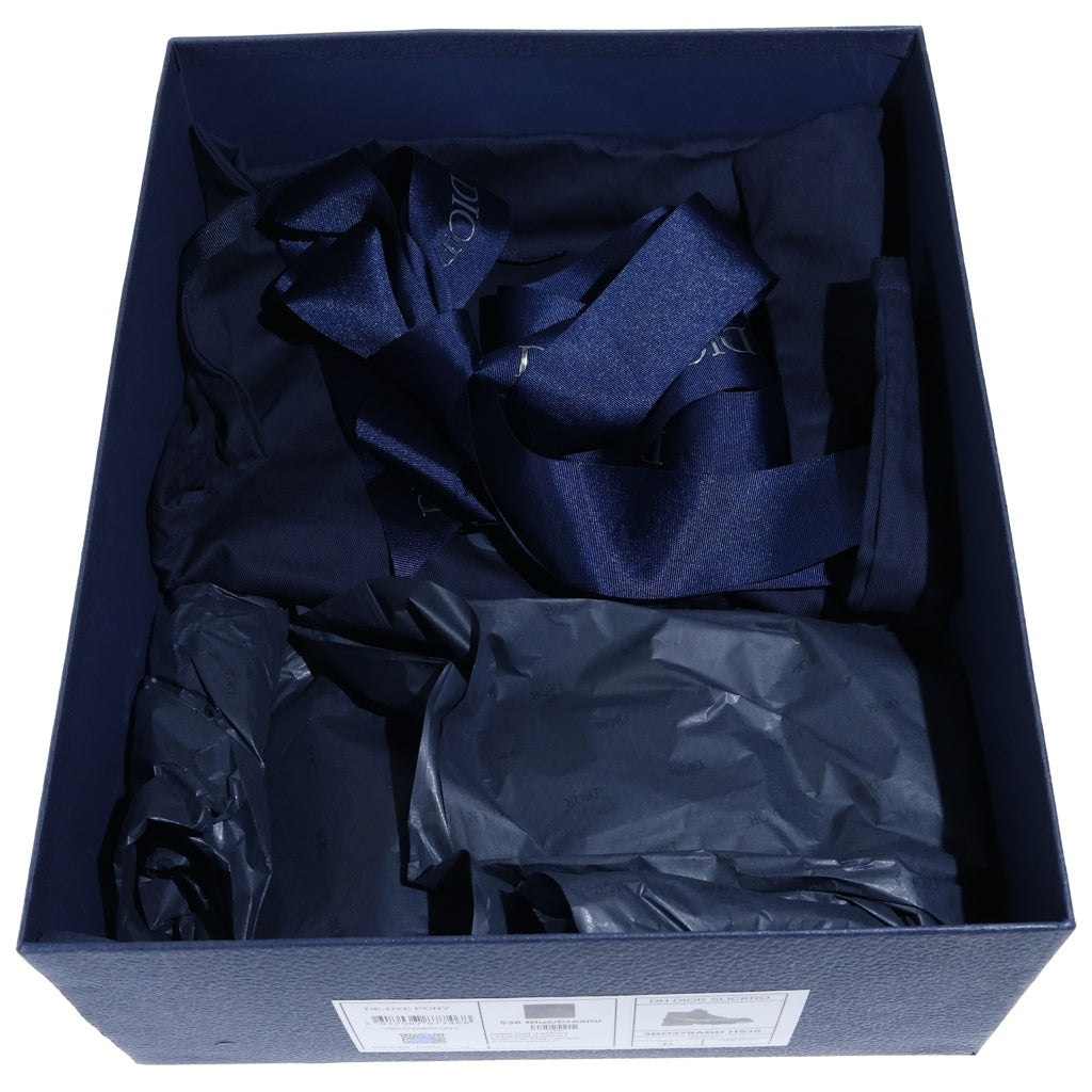 Christian Dior(クリスチャンディオール) 26SS Slickrock ハラコ ショートブーツ 限定エディション チャンキーソール ネイビー/ブラック 3BO378ABD