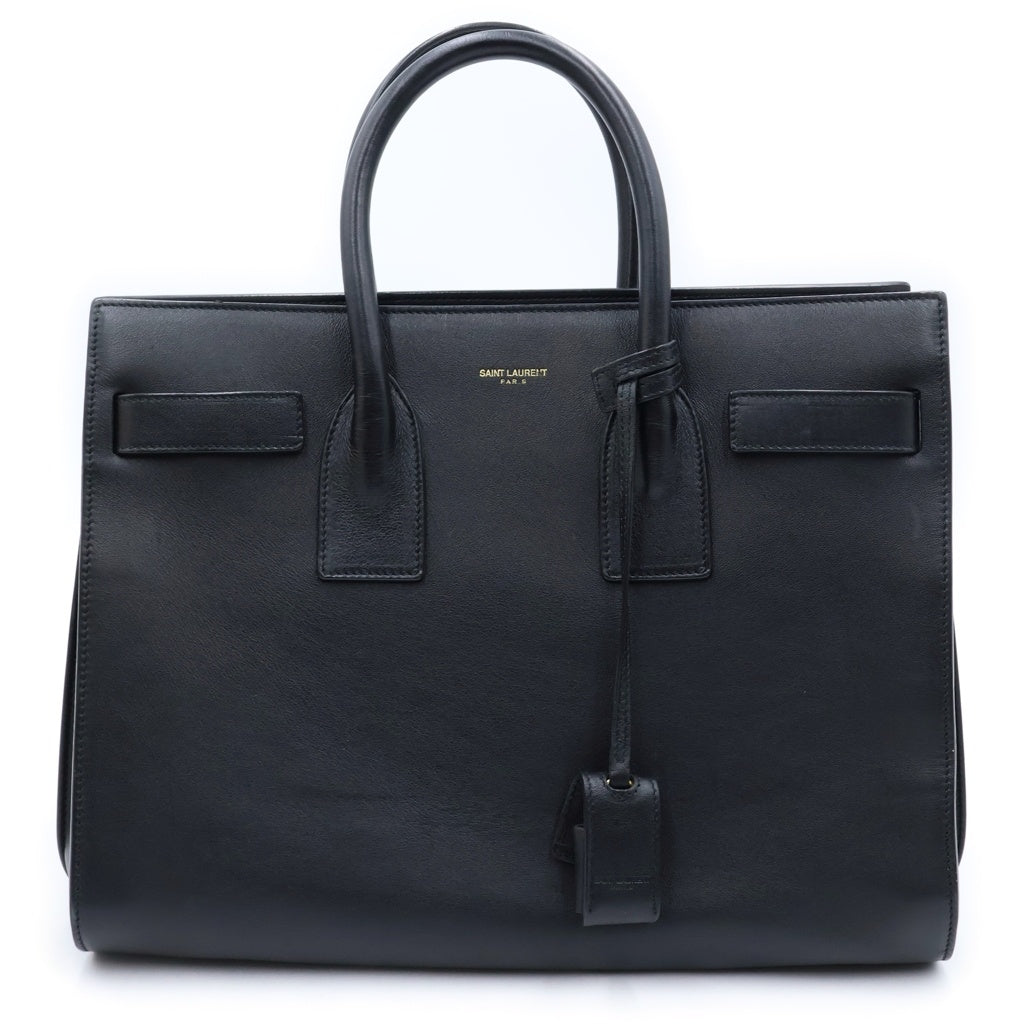 SAINT LAURENT PARIS(サンローランパリ) サックドジュール ナノ 2WAYハンドバッグ ショルダーバッグ ブラック レザー ゴールド金具 レディース