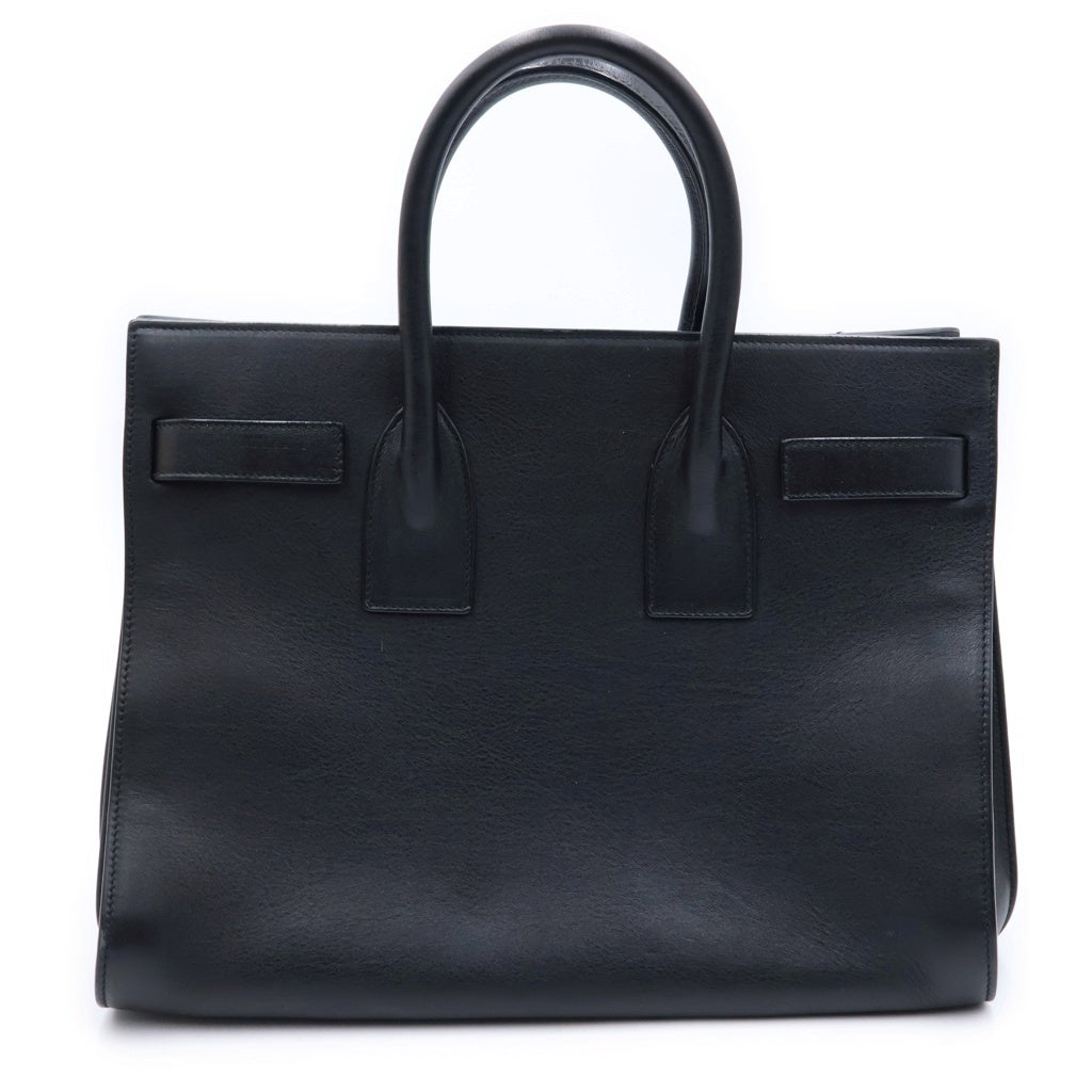 SAINT LAURENT PARIS(サンローランパリ) サックドジュール ナノ 2WAYハンドバッグ ショルダーバッグ ブラック レザー ゴールド金具 レディース