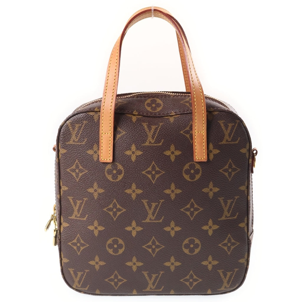 LOUIS VUITTON(ルイヴィトン) モノグラム スポンティーニ ショルダーバッグ ブラウン レザー×PVC M47500 ゴールド金具 レディース