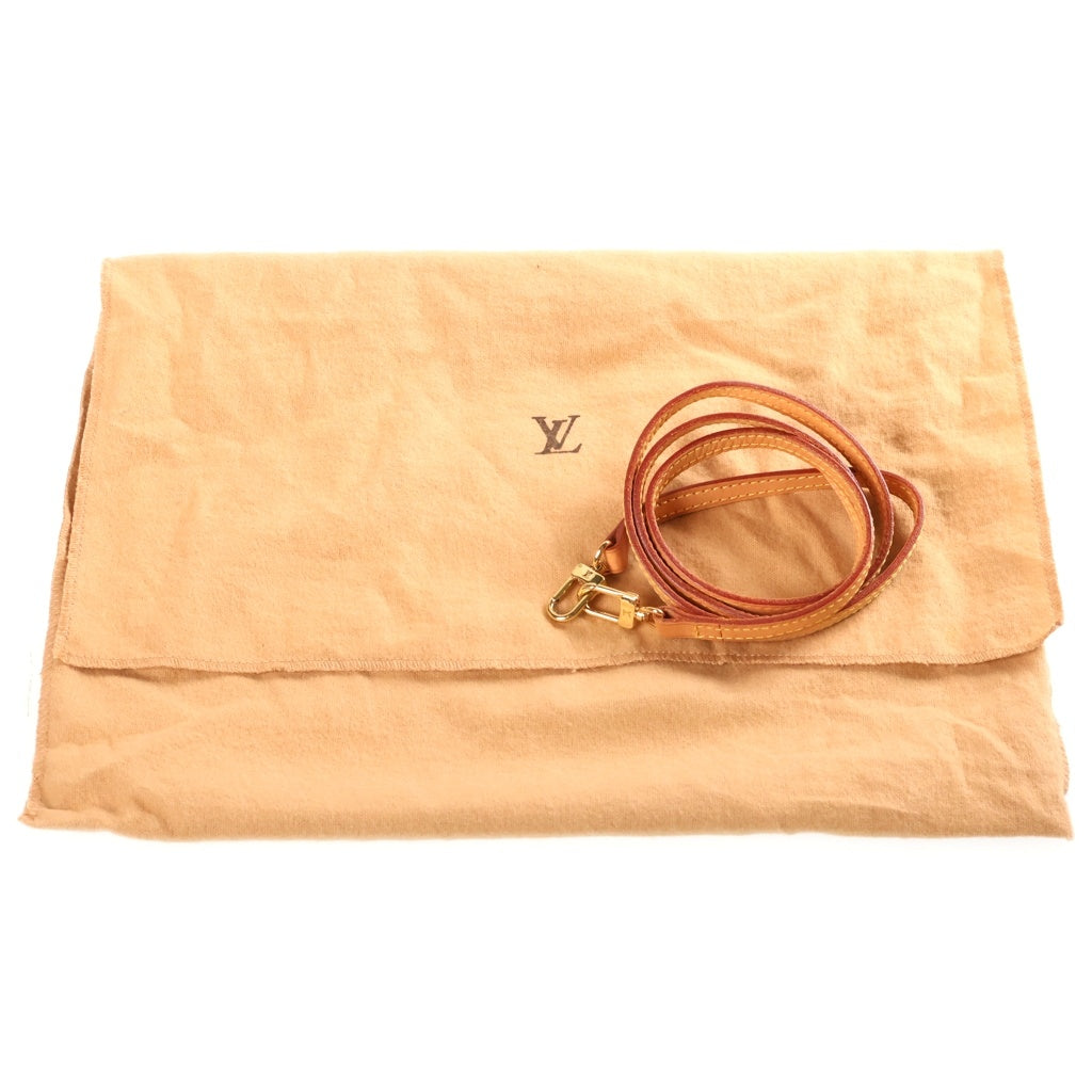 LOUIS VUITTON(ルイヴィトン) モノグラム スポンティーニ ショルダーバッグ ブラウン レザー×PVC M47500 ゴールド金具 レディース