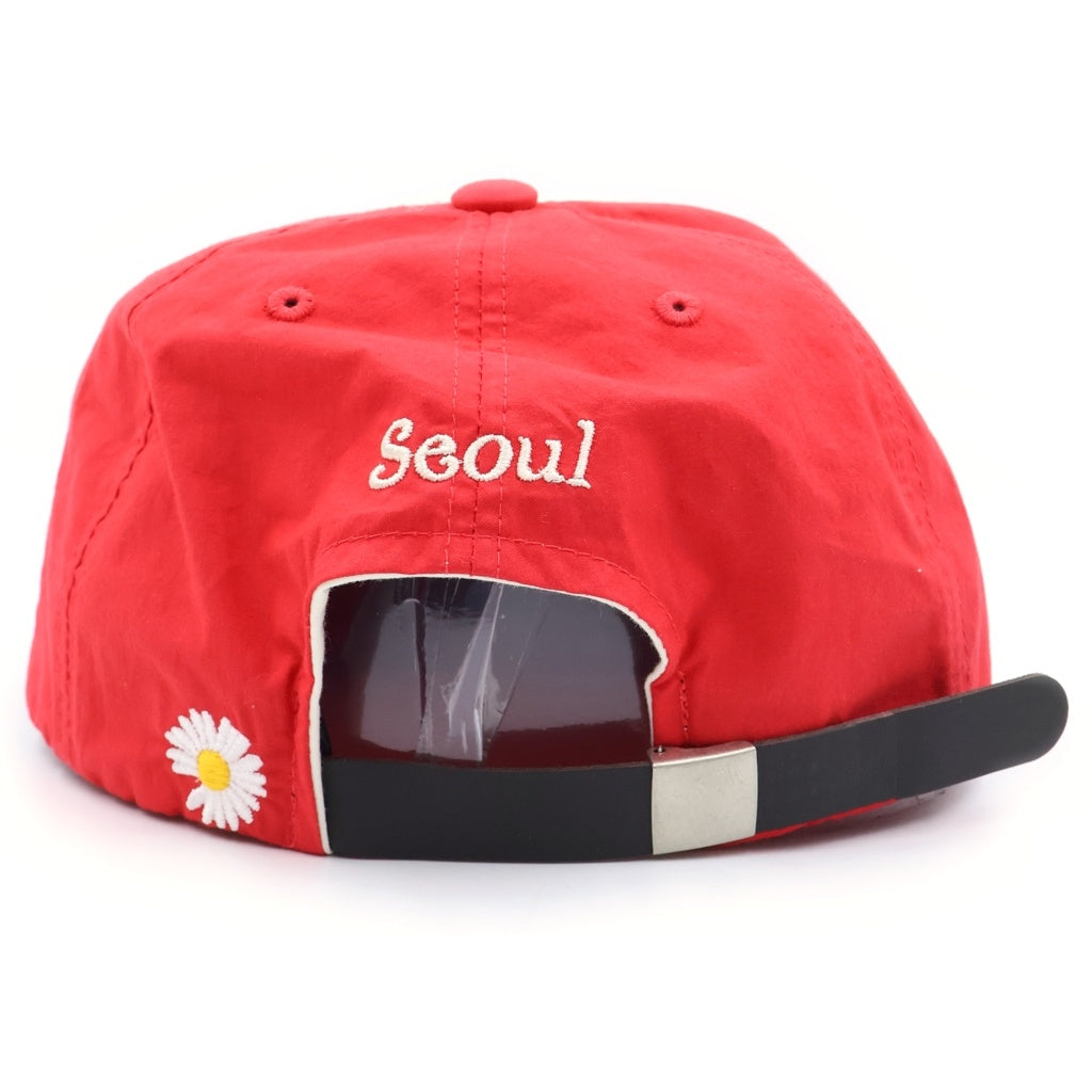 peaceminusone(ピースマイナスワン) ×Verdy 5 Panel Ball Cap Red ベースボールキャップ ホワイト×レッド