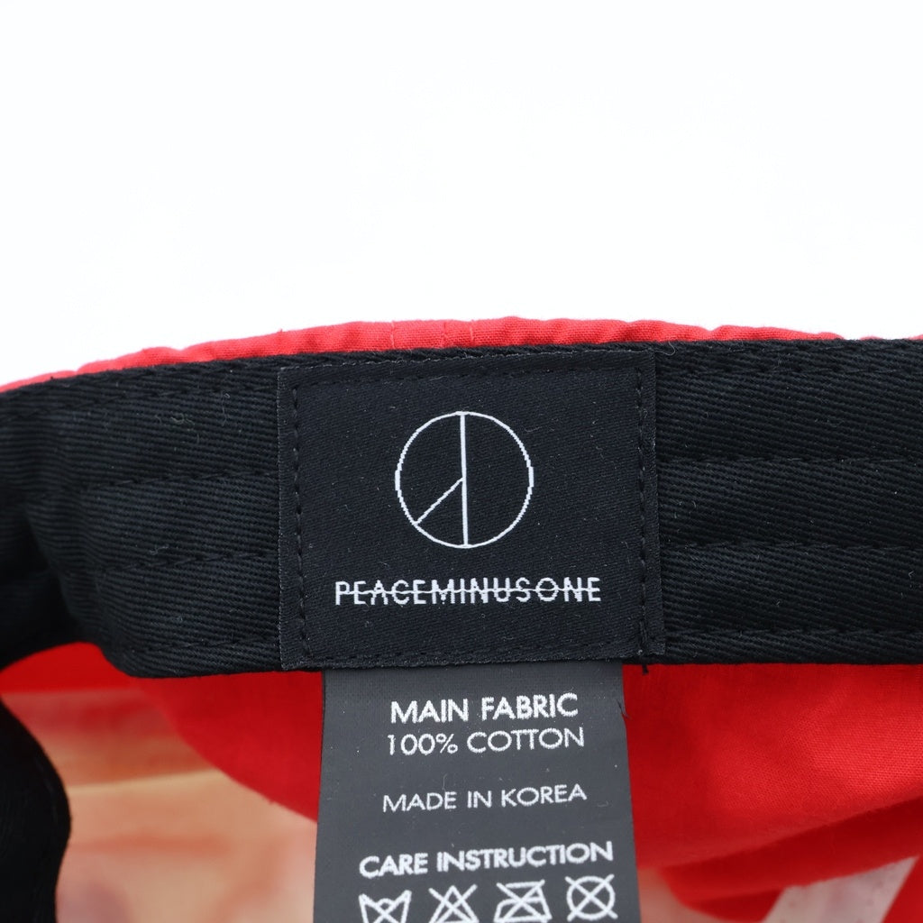 peaceminusone(ピースマイナスワン) ×Verdy 5 Panel Ball Cap Red ベースボールキャップ ホワイト×レッド