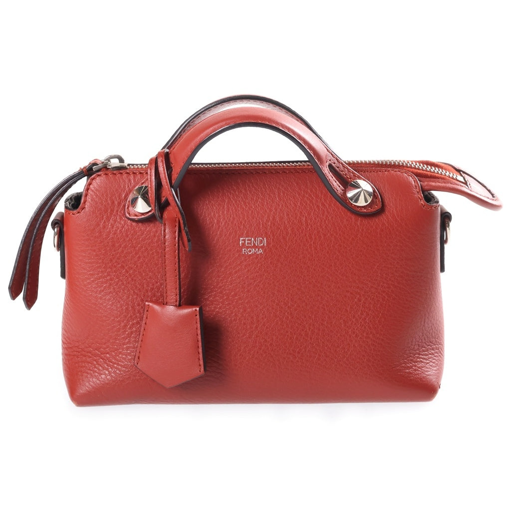 FENDI(フェンディ) バイザウェイ ミニ レザー シルバー金具 2WAY ハンドバッグ ショルダーバッグ レッド レディース