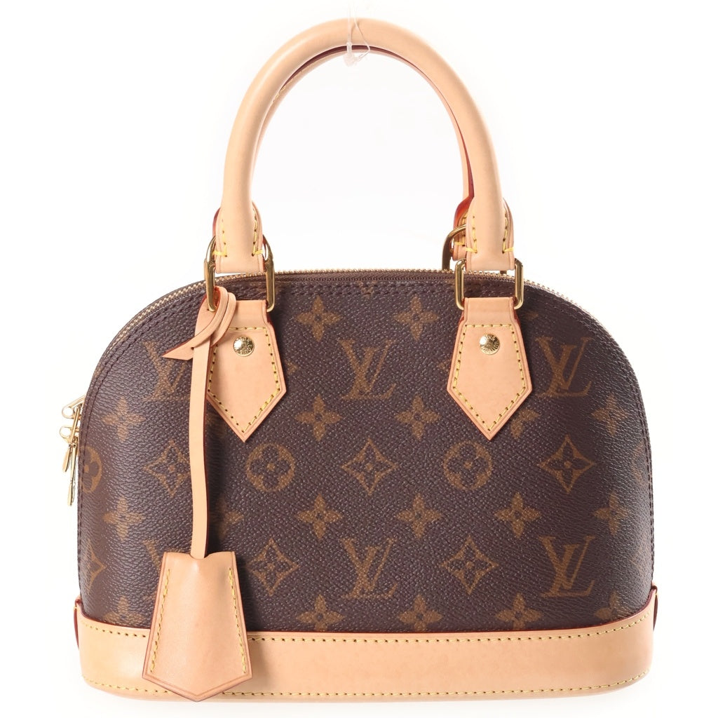 LOUIS VUITTON(ルイヴィトン) モノグラム アルマBB 2WAYバッグ ハンドバッグ ショルダーバッグ ブラウン レザー×PVC M53152 ゴールド金具 レディース