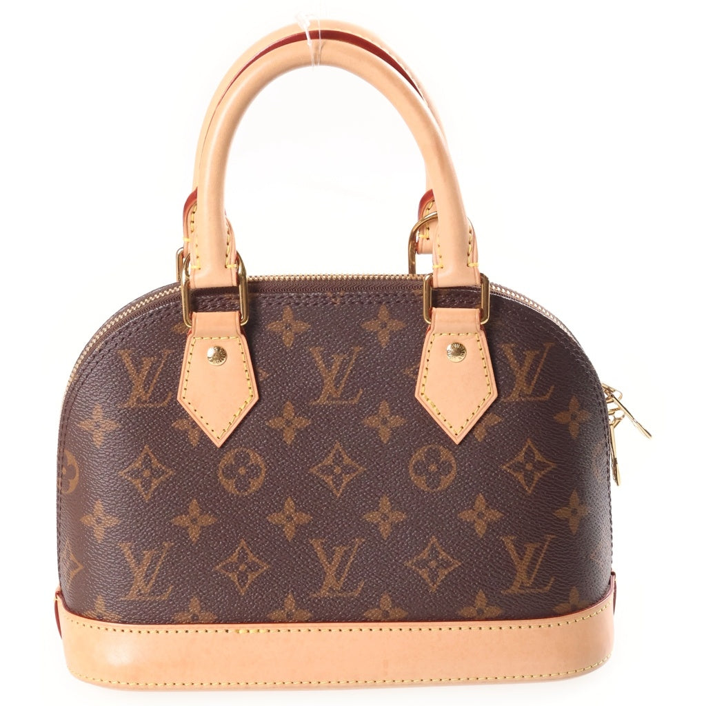 LOUIS VUITTON(ルイヴィトン) モノグラム アルマBB 2WAYバッグ ハンドバッグ ショルダーバッグ ブラウン レザー×PVC M53152 ゴールド金具 レディース