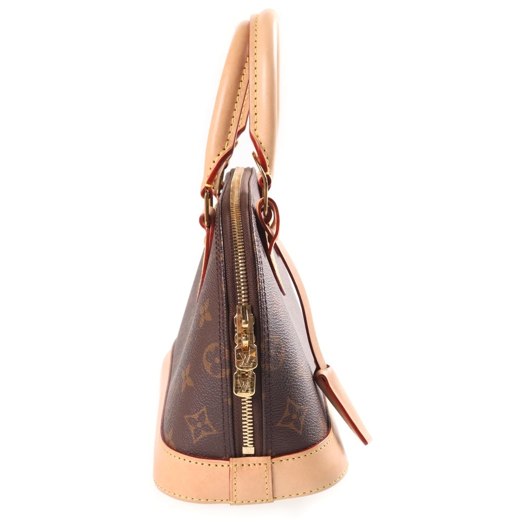 LOUIS VUITTON(ルイヴィトン) モノグラム アルマBB 2WAYバッグ ハンドバッグ ショルダーバッグ ブラウン レザー×PVC M53152 ゴールド金具 レディース