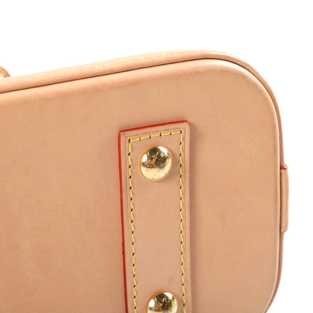 LOUIS VUITTON(ルイヴィトン) モノグラム アルマBB 2WAYバッグ ハンドバッグ ショルダーバッグ ブラウン レザー×PVC M53152 ゴールド金具 レディース
