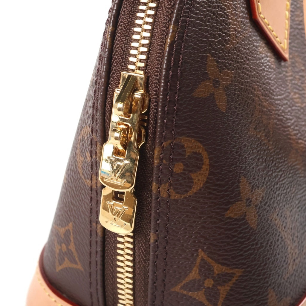 LOUIS VUITTON(ルイヴィトン) モノグラム アルマBB 2WAYバッグ ハンドバッグ ショルダーバッグ ブラウン レザー×PVC M53152 ゴールド金具 レディース