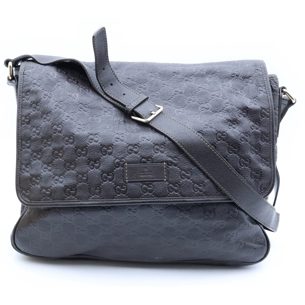 GUCCI(グッチ) グッチシマ メッセンジャーバッグ ショルーバッグ ブラウン レザー 223665 レディース