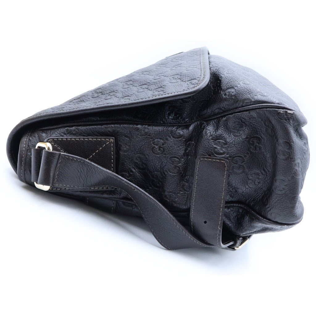 GUCCI(グッチ) グッチシマ メッセンジャーバッグ ショルーバッグ ブラウン レザー 223665 レディース