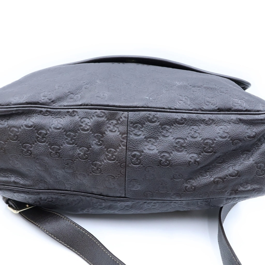 GUCCI(グッチ) グッチシマ メッセンジャーバッグ ショルーバッグ ブラウン レザー 223665 レディース